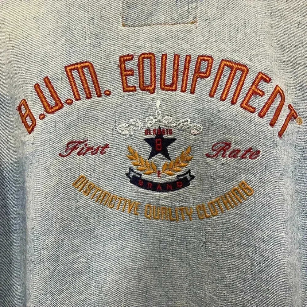 Vintage U.M. B-54 Equipment VTG Men's Denim Varsity Jacket Size Medium - Picture 12 of 16